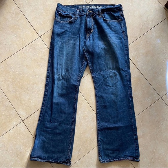 Old navy dark wash bootcut jeans size 36x32 - Picture 1 of 5